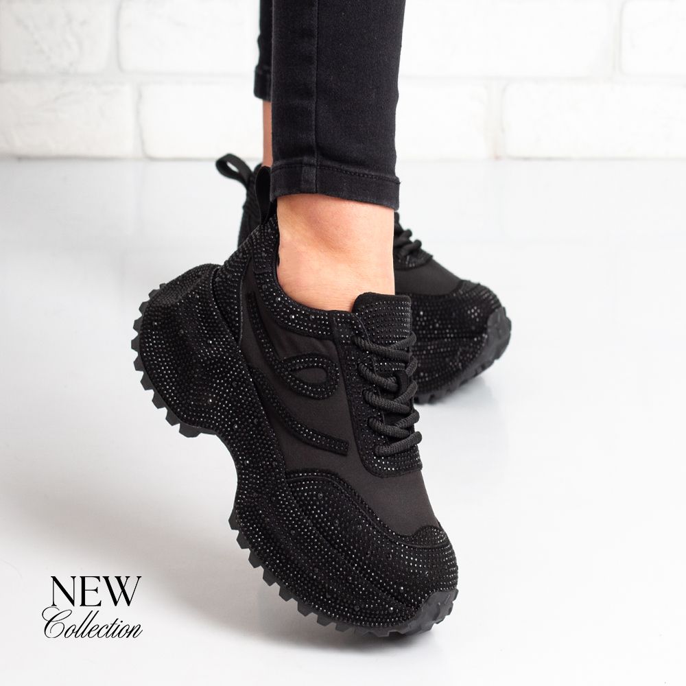 Дамски маратонки в черно Дамски маратонки в черно